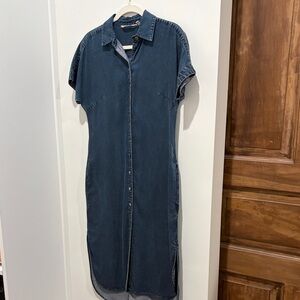 Soft Surroundings Blue Tencel Denim dress
